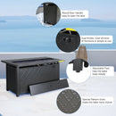 6-Seater L-Shaped Sectional Sofa Set with Gas Fire Pit Table