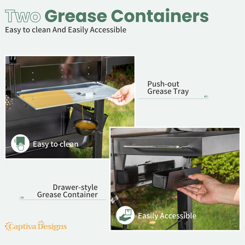 Gas Grill and Griddle Combo Large-size for Outdoor-Captiva Designs