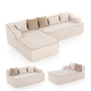 Phi Villa 104" Deluxe Indoor Modular Cloud Sectional Couch Assembly-free Ready-to-use Sofa