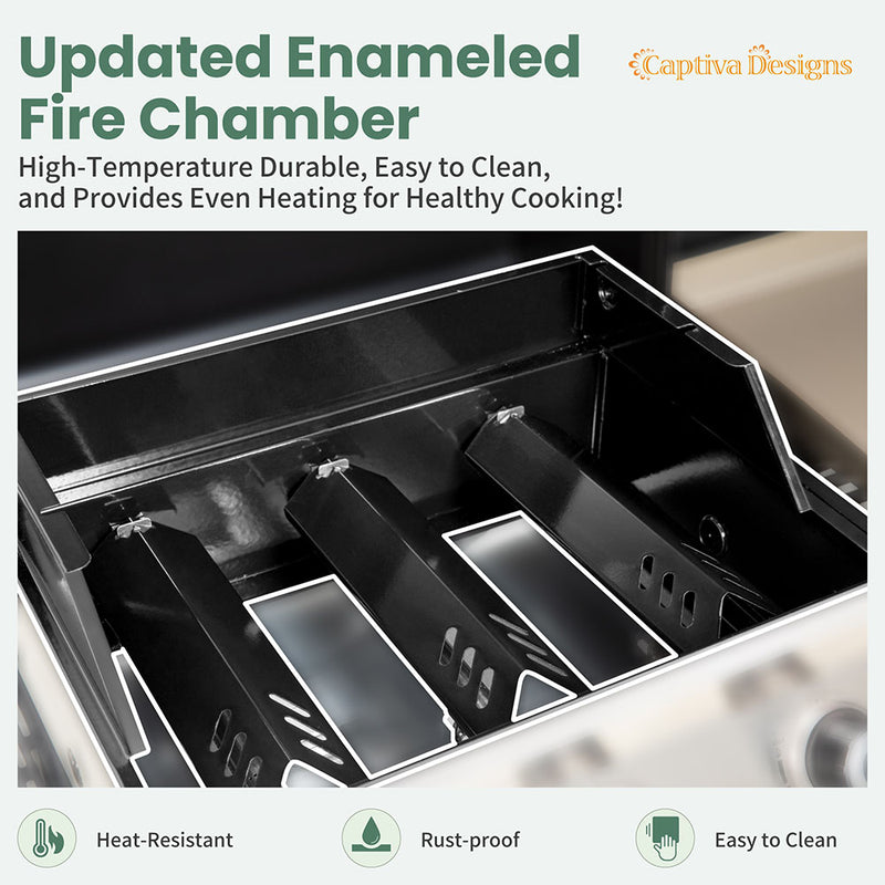 Gas Grill and Griddle Combo Large-size for Outdoor-Captiva Designs