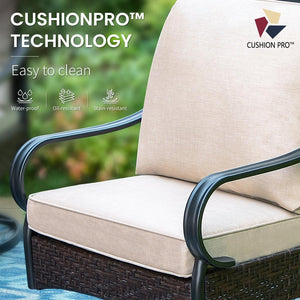 Coco Rattan Swivel Dining Chairs for Graden, Balcony PHI VILLA