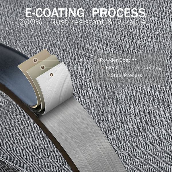 7-Seater Patio Metal Stable Wave Sofa with Ottomans