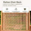Outdoor Acacia Wood & Wicker Dining Chairs for Balcony PHI VILLA