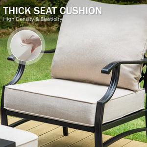7-Seater Patio Metal Diamond Sofa With Coffee Table