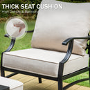 7-Seater Patio Metal Diamond Sofa With Coffee Table