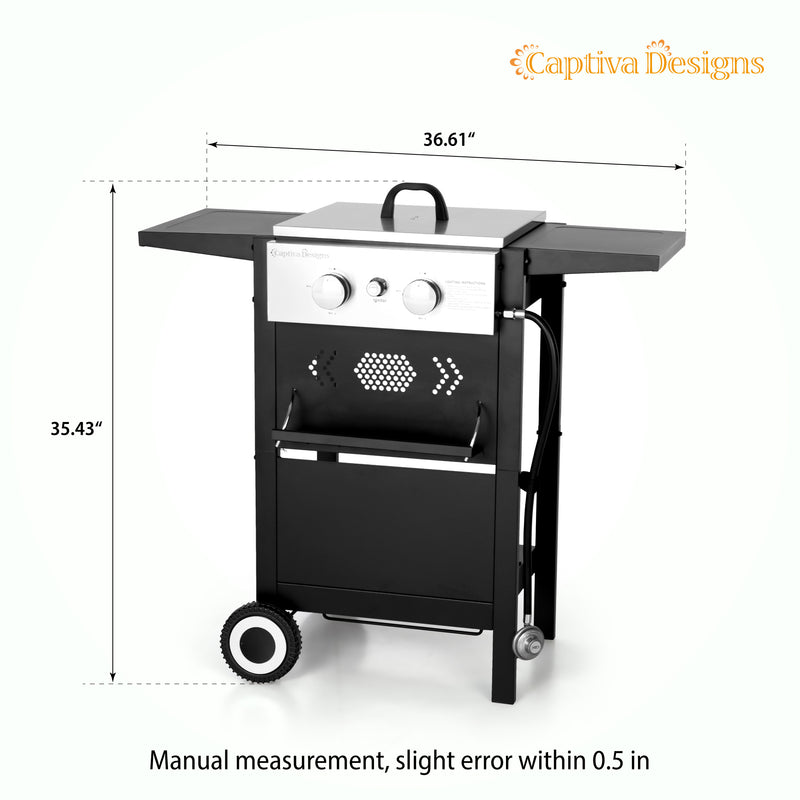 Captiva Designs Griddle & Plate Patio Gas Grill