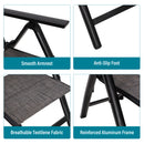 PHI VILLA 7 piece/ 9 piece Patio Dining Set With Folding Aluminum & Textilene Chairs and Extendable Steel Table