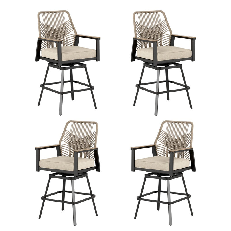 Phi Villa Mirage Rope-art High Bar Stools for Outdoor Pub
