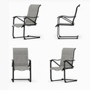 PHI VILLA C-Spring Textilene Patio Dining Chairs