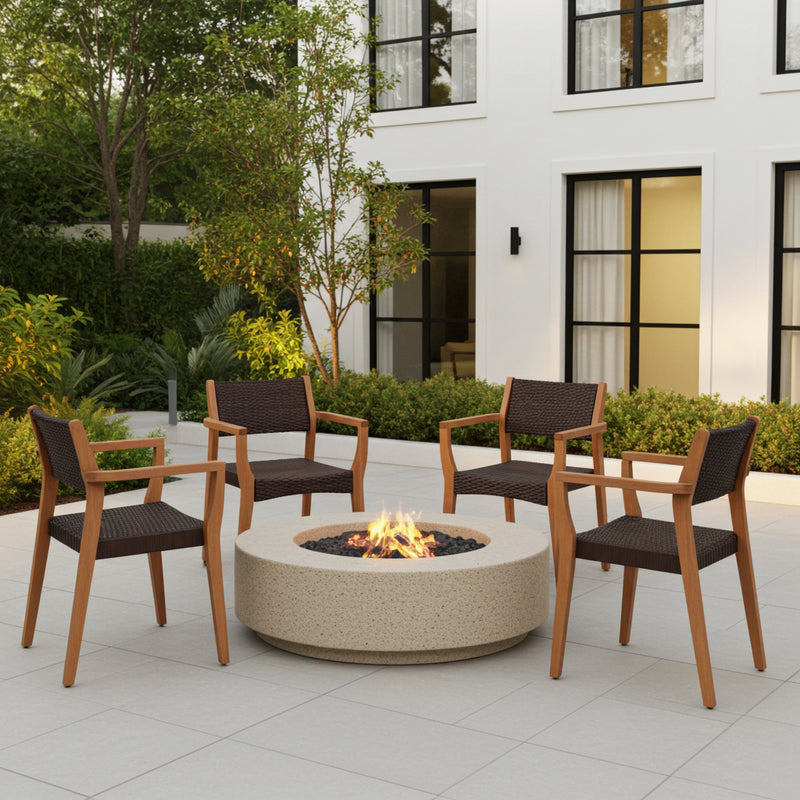 Phi Villa Bucolic Luxurious Wooden  Rattan Chairs