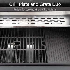 Captiva Designs 46,700 BTU 4-Burners Gas BBQ Grill with Side Burner