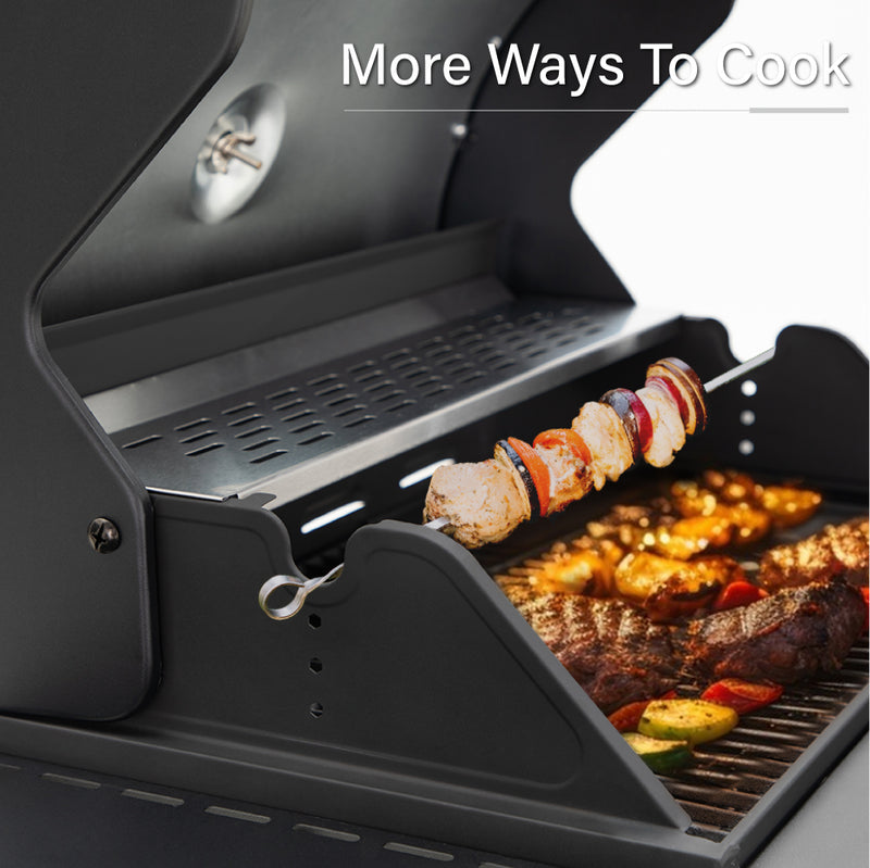 Captiva Designs 46,700 BTU 4-Burners Gas BBQ Grill with Side Burner