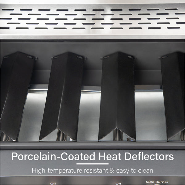 Captiva Designs 46,700 BTU 4-Burners Gas BBQ Grill with Side Burner