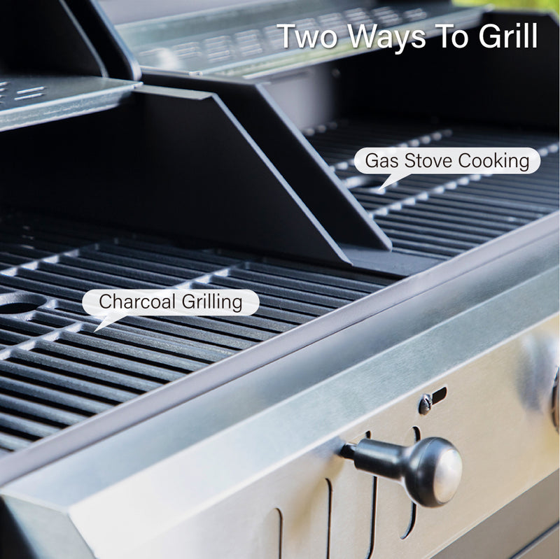 Captiva Designs 37000 BTU 3-Burners Gas BBQ Grill with Side Burner
