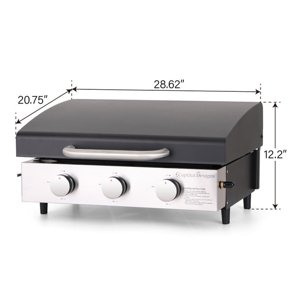 Captiva Designs 24,000 BTU Portable Propane Griddle Grill