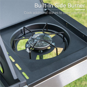 Captiva Designs 65800BTU 6-Burners Gas BBQ Grill with Side Burner