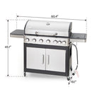 Captiva Designs 65800BTU 6-Burners Gas BBQ Grill with Side Burner