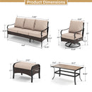 Phi Villa 13-Person Outdoor Patio Furniture Combination Set With Rattan Sofa Set, Dining Set, and Square Umbrella