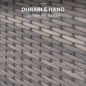 56'' 50,000 BTU Outdoor Wicker and Steel Rectangle Gas Fire Pit Table