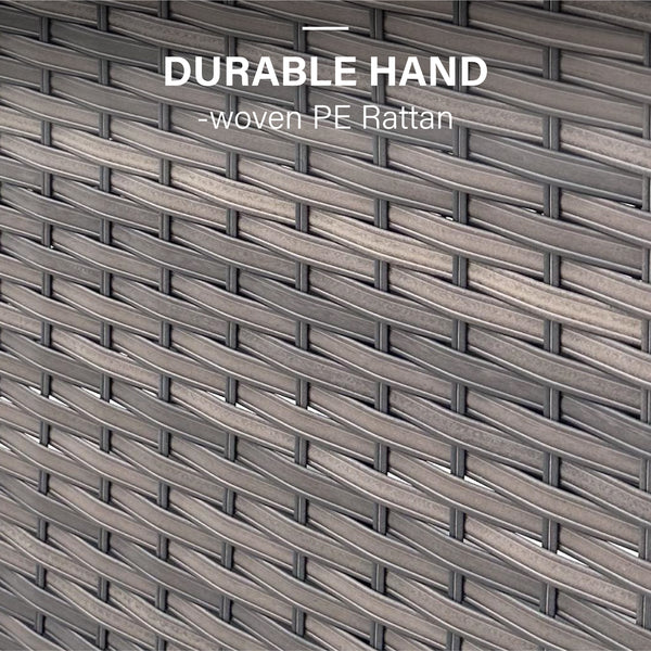 56'' 50,000 BTU Outdoor Wicker and Steel Rectangle Gas Fire Pit Table