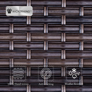 Phi Villa 9-Seater Patio Wicker Sofa With Multi-functional Ottomans