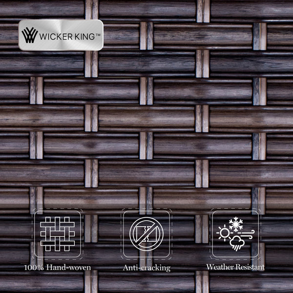 Phi Villa 9-Seater Patio Wicker Sofa With Multi-functional Ottomans