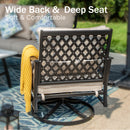 4-Seater Garden Metal Diamond Sofa Set with Fire Pit Table