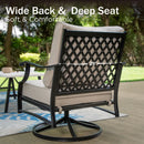 7-Seater Patio Metal Diamond Sofa with Ottomans