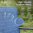 Outdoor Textilene All-Weather Swivel Bar Stools With Arms PHI VILLA