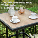 3-Piece Patio Bistro Set of Blue Textilene Swivel Bar Stools PHI VILLA