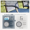 7-Piece Outdoor Bar Stool Set with 6 Seat for Poolside, Graden PH VILLA