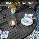 Mirage 5/7-Piece Patio Dining Set with Patterned Round Table & Stylish Rattan Rope Chairs-Phi Villa