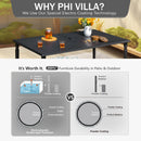 7-Piece Patio Dining Set with Enlarged Table & Textilene Swivel Chairs for Garden,Deck Phi Villa