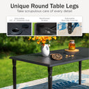 7-Piece Patio Dining Set with Enlarged Table & Textilene Swivel Chairs for Garden,Deck Phi Villa