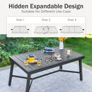 Phi Villa 7-Piece / 9-Piece Patio Dining Set Fixed Stackable Chairs & Extendable Table