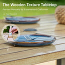 Coco 7-Pcs Outdoor Dining Set with Wood-like Table