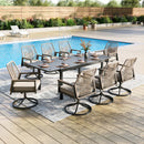 Mirage 7/9-Piece Patio Dining Set with Stylish Rattan Rope Chairs and Expandable Table-Phi Villa