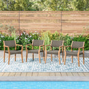 Phi Villa Bucolic Luxurious Wooden  Rattan Chairs