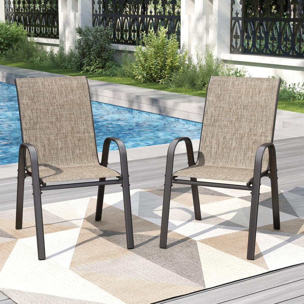 Ease Outdoor Sling Dining Chairs Set of 2/4/6