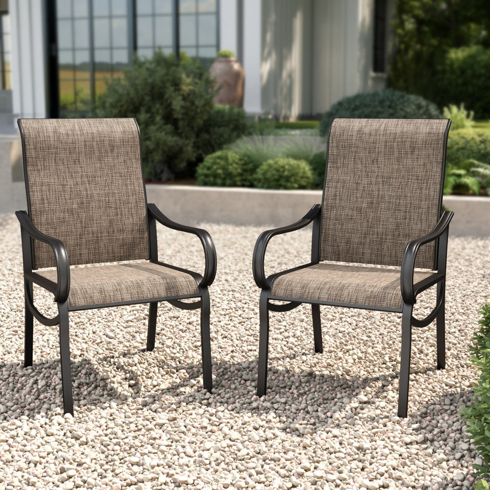 Wave Outdoor Dining Chairs Stationary Chairs