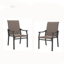 Patio 2-Piece Textliene Fixed Chair for Dining Garden PHI VILLA