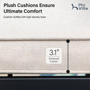 Mirage 9-Piece Patio Dining Set with Stylish Rattan Rope Chairs and Square Table for 8-Phi Villa