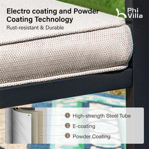 Mirage 9-Piece Patio Dining Set with Stylish Rattan Rope Chairs and Square Table for 8-Phi Villa