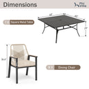 Mirage 9-Piece Patio Dining Set with Stylish Rattan Rope Chairs and Square Table for 8-Phi Villa