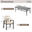 Mirage 9-Pcs Patio Dining Set with Stylish Rattan Rope Chairs & Long Table for 8