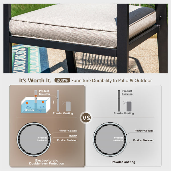 Mirage 9-Piece Patio Dining Set with Stylish Rattan Rope Chairs and Square Table for 8-Phi Villa