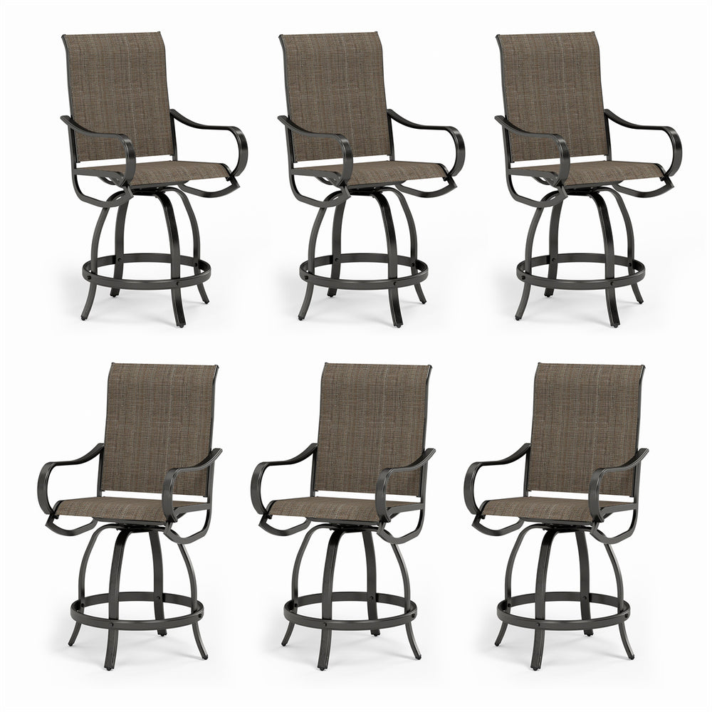 swivel bar stools for outdoor kitchen island 6 seats