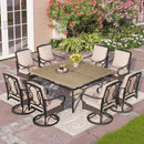 Outdoor Rattan Swivel Dining Chairs for Graden, Balcony PHI VILLA