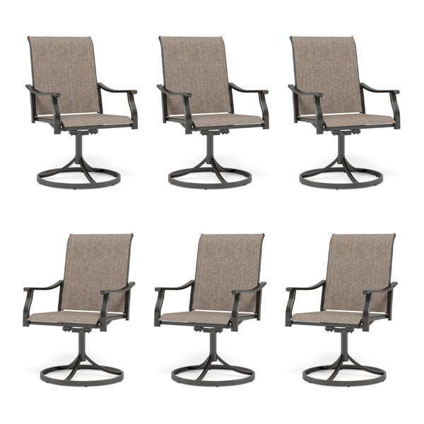 Patio 2-Piece Textliene Fixed Chair for Dining Garden PHI VILLA