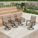 Patio Upgraded Padded High Back Dining Chairs for Porch, Deck, Backyard PHI VILLA